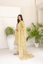 3-PC Unstitched Fancy Embroidered Viscose Najwa By Tawakkal Fabrics | D-4330